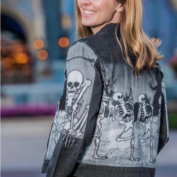 Disney Jackets & Blazers - NWT Disney Parks The Skeleton Dance Denim Jacket for Adults Size Medium
